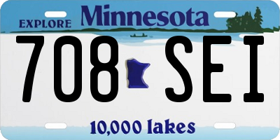 MN license plate 708SEI