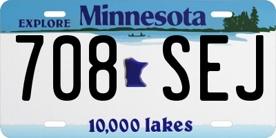 MN license plate 708SEJ