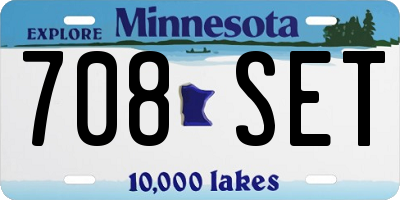 MN license plate 708SET