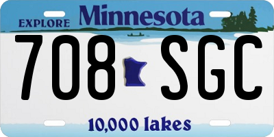 MN license plate 708SGC