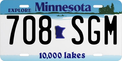 MN license plate 708SGM