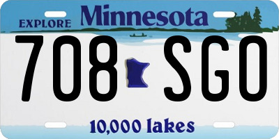 MN license plate 708SGO