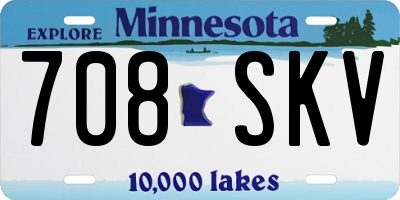 MN license plate 708SKV