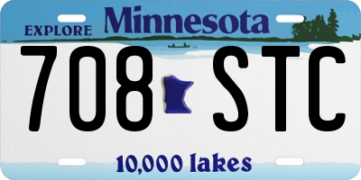 MN license plate 708STC