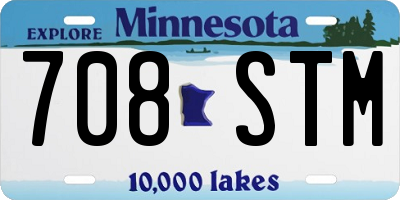 MN license plate 708STM
