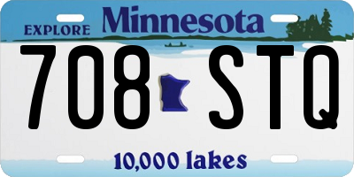 MN license plate 708STQ