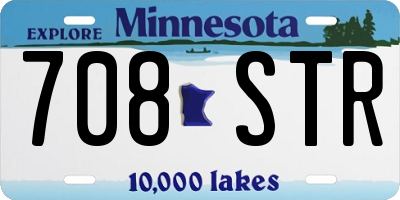 MN license plate 708STR