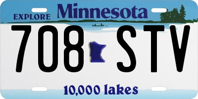 MN license plate 708STV