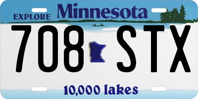 MN license plate 708STX