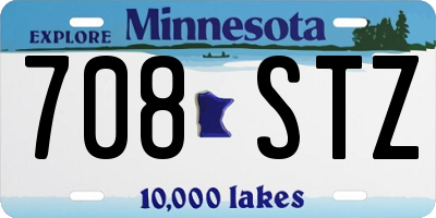MN license plate 708STZ