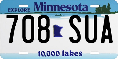 MN license plate 708SUA