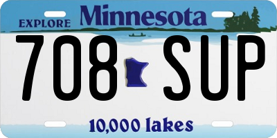 MN license plate 708SUP