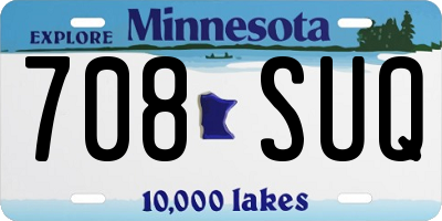 MN license plate 708SUQ