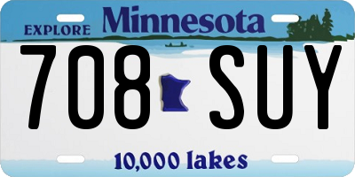 MN license plate 708SUY