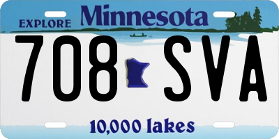 MN license plate 708SVA