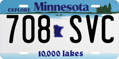 MN license plate 708SVC