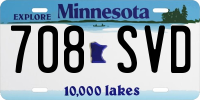MN license plate 708SVD