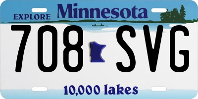 MN license plate 708SVG