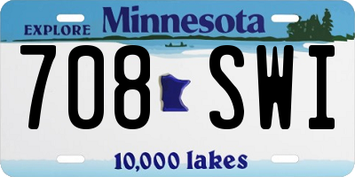 MN license plate 708SWI