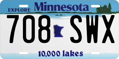 MN license plate 708SWX
