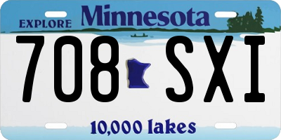 MN license plate 708SXI