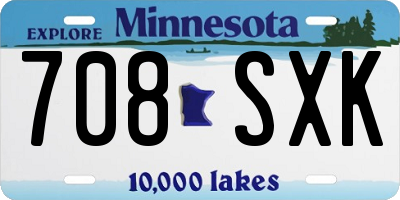 MN license plate 708SXK