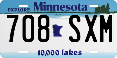 MN license plate 708SXM