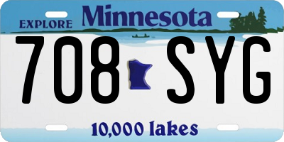 MN license plate 708SYG