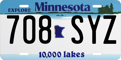 MN license plate 708SYZ