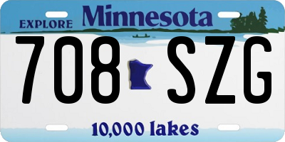 MN license plate 708SZG