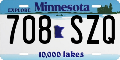MN license plate 708SZQ