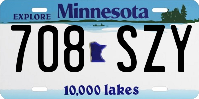 MN license plate 708SZY