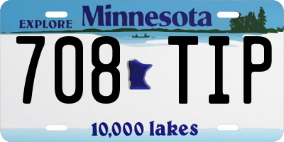 MN license plate 708TIP