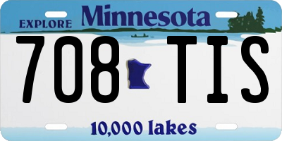 MN license plate 708TIS