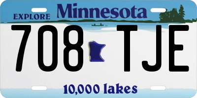MN license plate 708TJE