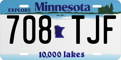 MN license plate 708TJF