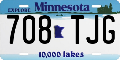 MN license plate 708TJG