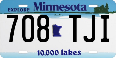 MN license plate 708TJI