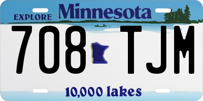 MN license plate 708TJM