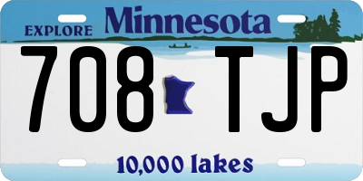 MN license plate 708TJP