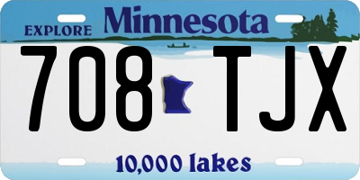 MN license plate 708TJX