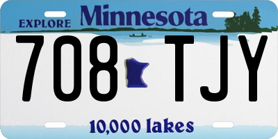 MN license plate 708TJY