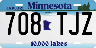 MN license plate 708TJZ