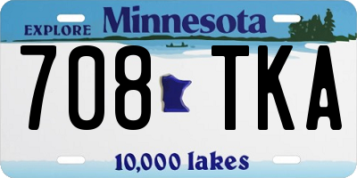 MN license plate 708TKA