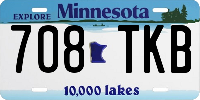 MN license plate 708TKB