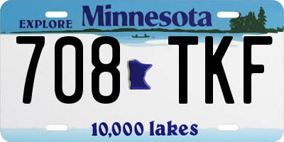 MN license plate 708TKF