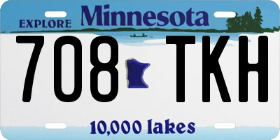 MN license plate 708TKH