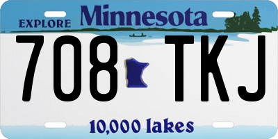 MN license plate 708TKJ