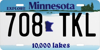 MN license plate 708TKL