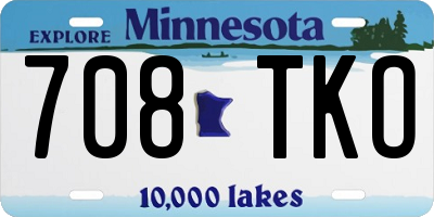 MN license plate 708TKO